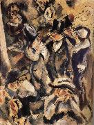 Jules Pascin People at the table in the Dance hall France oil painting artist